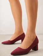  Pantofi cu toc Bordo Casual cu toc gros Bastien
