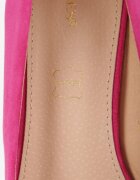  Pantofi cu toc fucsia Vices cu cataramă cu cristale și branț din piele Arutia