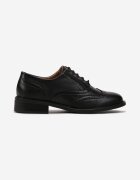  Pantofi Negri Clasici Oxford Delaisama
