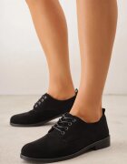  Pantofi Oxford Negri cu șireturi din piele Zatella