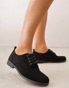  Pantofi Oxford Negri cu șireturi din piele Zatella