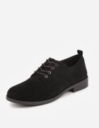  Pantofi Oxford Negri cu șireturi din piele Zatella