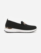  Pantofi slip-on Negri în stil de adidași Ozdobiți cu cataramă Wiatalia