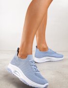  Pantofi sport Albaștri slip-on în stil șosetă cu talpă decorativă Moonlise