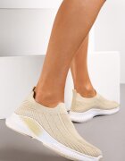  Pantofi sport Bej cu talpă în relief și feță elastică Taiden
