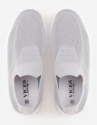  Pantofi Sport Casual Gri cu Talpă Groasă Decorați cu Perforații Fiovena