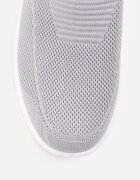  Pantofi Sport Casual Gri cu Talpă Groasă Decorați cu Perforații Fiovena