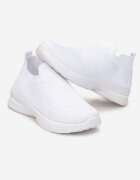  Pantofi sport slip-on albi cu talpă plată Sheina