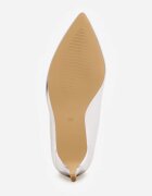  Pantofi Stiletto Argintii cu toc cui în stil clasic cu branț din piele Meloriel