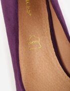  Pantofi stiletto Mov Vices cu Branț din Piele Naturală pe Toc Decorativ Nailise