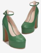  Pantofi stiletto verzi cu platformă și toc gros Samassa