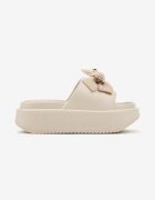  Papuci Bej slip-on din Spumă decorate cu Fundă Nellsina