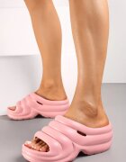  Papuci de cauciuc de designer roz cu vârf rotund Vilnira