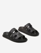 Papuci de piscină Negri din spumă cu decupaje pe baretă Wrenlita