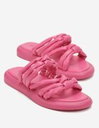  Papuci Fuchsia cu talpă plată cu barete decorative Celest