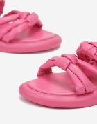  Papuci Fuchsia cu talpă plată cu barete decorative Celest