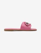  Papuci fucsia cu curea decorată cu zirconii Aisline