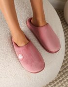  Papuci Roz închis pe Talpă Plată Decorate cu Blăniță în Stil de Mielușel Mairelle