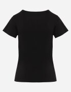 peigile T-shirt din bumbac cu croială clasică și decolteu rotund Setho Negru