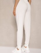 pesail Pantaloni de Trening Albi cu Viscoză High Waist Decorați cu Șnur Ellivenna