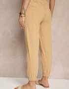 pesail Pantaloni Jogger Bej închis din Bumbac Talie înaltă cu Șnur Xarvania