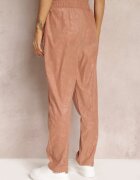 pesail Pantaloni roz închis din bumbac cu elastic în talie Caddilia