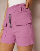 pesail Pantaloni scurți roz închis cu elastic în talie Himna
