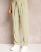 pesail Pantaloni Verde deschis cu elastic în talie și fibră de bambus Ecili