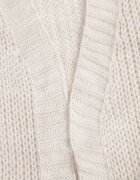 pretty Cardigan Bej deschis Lung cu Mânecă Bufantă Mesho