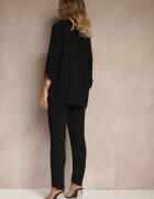 pretty Compleu Negru de Muslin din Bumbac Pantaloni și Cămașă cu Mâneci Reglabile Janalise