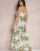 pretty Rochie Alb-Verde Sereilena