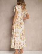 pretty Rochie Cămașă Galbenă din Vâscoză cu curea suplimentară Nitapinia