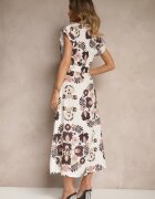 pretty Rochie Cămașă Neagră din Viscoză cu o Curea Suplimentară Nitapinia