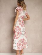pretty Rochie Cămașă Roz din Viscoză cu o Cureaua Suplimentară Nitapinia