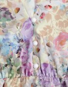 pretty Rochie Galbenă cu Imprimeu Floral cu croi evazat cu decolteu în V Janellia