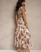 pretty Rochie Maro cu viscoză cu decolteu petrecut și cordon de legat Natisolve