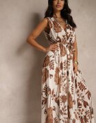 pretty Rochie Maro cu viscoză cu decolteu petrecut și cordon de legat Natisolve