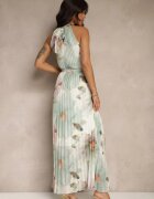 pretty Rochie Plisată Verde cu Cordon și Curea cu Cataramă Nitolia