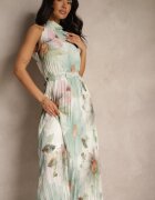 pretty Rochie Plisată Verde cu Cordon și Curea cu Cataramă Nitolia