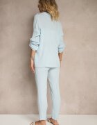 pretty Set de muselină din bumbac Albastru deschis Pantaloni și Cămașă cu mâneci reglabile Janalise