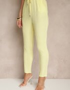 pretty Set Galben de Muselină din Bumbac Pantaloni și Cămașă cu Mâneci Reglabile Janalise