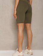 queene Pantaloni scurți de ciclism verde închis elastici talie înaltă Meania
