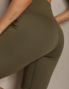 queene Pantaloni scurți de ciclism Verde închis High Waist din material elastic Nanestia
