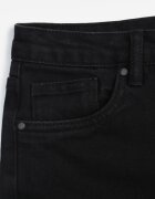 r.display Pantaloni scurți negri din denim cu adaos de bumbac talie înaltă cu rupturi pe picioare Vimalen