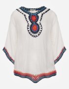 r&f fashion Bluză Albă Tip Narzută în Stil Boho cu Mânecă 3/4 Dimiara