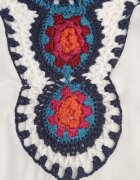 r&f fashion Bluză Albă Tip Narzută în Stil Boho cu Mânecă 3/4 Dimiara