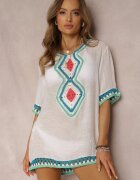 r&f fashion Cardigan Alb din Bumbac Devillers