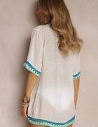 r&f fashion Cardigan Alb din Bumbac Devillers