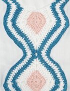 r&f fashion Cardigan Asimetric Alb cu Inserții Ajurate și Volane Hirisa