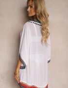 r&f fashion Cardigan Bluză Albă cu Inserții din Țesătură Ajurată Vandasia